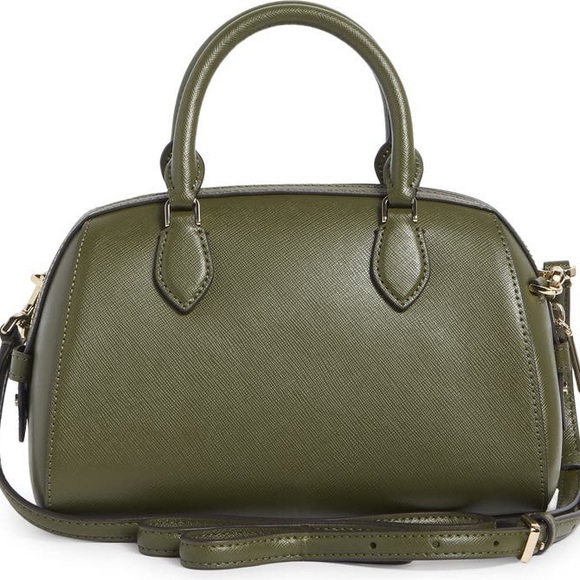 Kate Spade New York Madison Saffiano Leather Small Satchel in a green color - Picture 2 of 5
